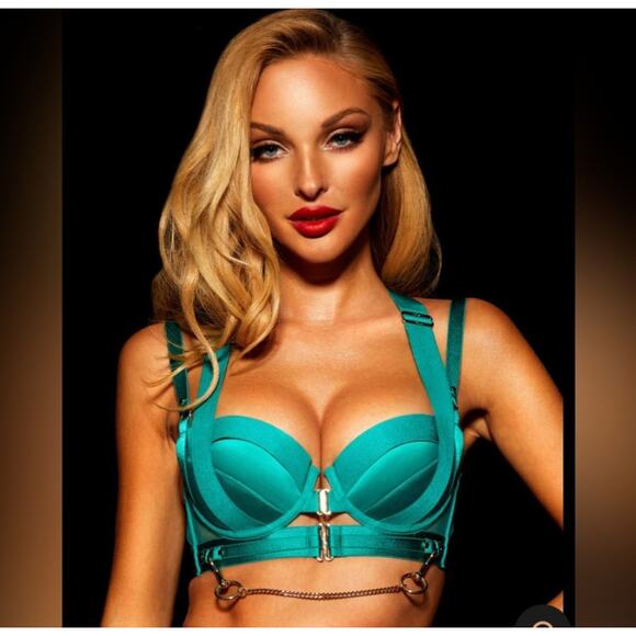 New Honey Birdette Kukuro Jade Blush Bra Size 36D NOWT - Picture 2 of 9